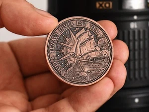 Tenacity Coin | EDC Reminder Coins | Inspiration Latin Quote Coin Medallion - Picture 1 of 18