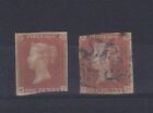 stamp-Great Britain 1841-SG8 used 1d x2. Cat Value £70.00
