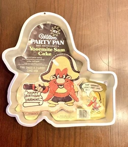 Rare Vintage '81 Looney Tunes Yosemite Sam Cake Pan Wilton Party Warner Bros 80s - Picture 1 of 4