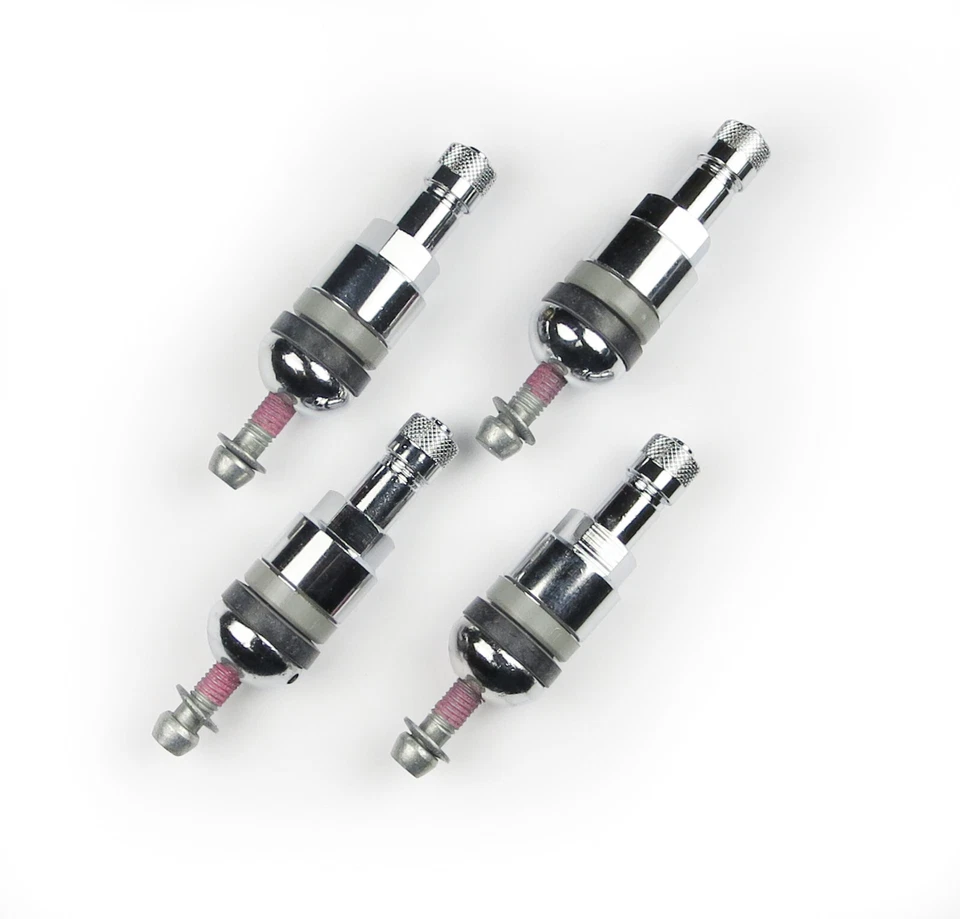 New Chrome Valve Stem Set Fits BMW 2010 2011 2012 2013 M3 E90 E92 OEM TPMS - Image 1 of 1