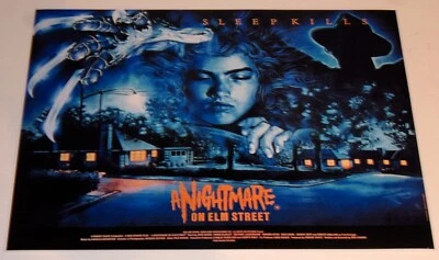 A Nightmare on Elm Street 1984 UK QUAD Horror Film Poster 19"x13" Freddy Krueger - Image 1 of 4