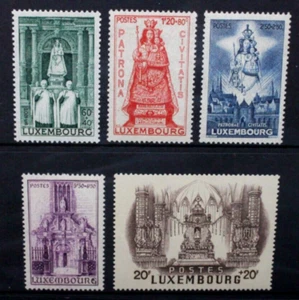 LUXEMBOURG 1945 Our Lady Madonna of Luxembourg. Set of 5. Mint HINGED. SG464/468 - Picture 1 of 2