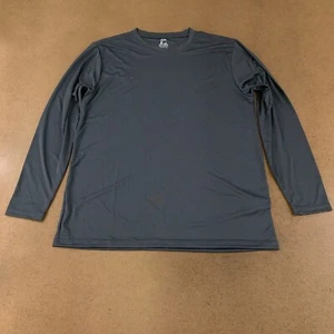 Epic Sports Adult Size Medium Charcoal Blank Long Sleeve Performance Tee NWT - Picture 1 of 7