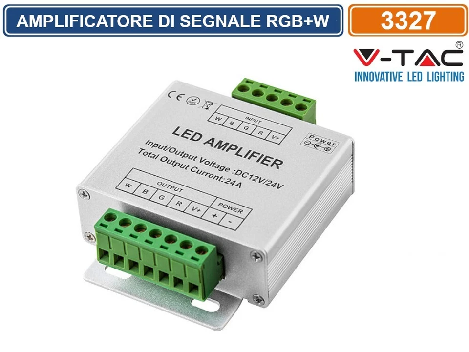 AMPLIFICATORE PER CONTROLLER STRISCE LED RGBW V-TAC 3327