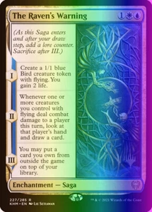 MTG Magic the Gathering The Raven's Warning (227p/169) Kaldheim Promos LP FOIL - Picture 1 of 1