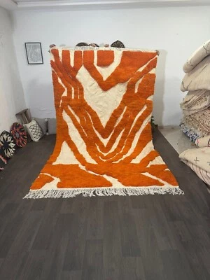 Alfombra marroquí naranja hecha a mano - alfombra naranja auténtica - alfombra marroquí Foto 1 de 4