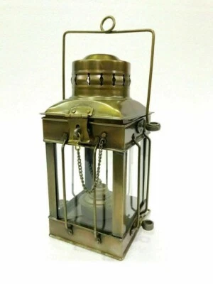 Vintage Brass Oil Lamp Maritime Ship Lantern Boat Light Nautical Lamps - Image 1 of 2