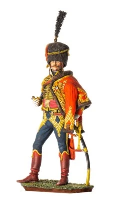 Soldatino giocattolo in latta in miniatura dipinto Le Capitaine, 1805 90 mm i... - Immagine 1 di 4