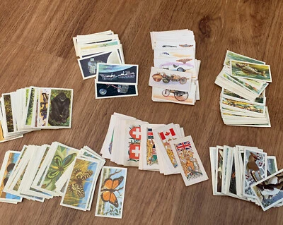 350 Tea Cards Brooke Bond Wild Birds Flags Fish Car Space African Butterflies￼ - Image 1 of 2