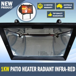 NEW 1kW Patio Heater Radiant Infra-Red Outdoor Wall Garden Decking Alfresco - Picture 1 of 7