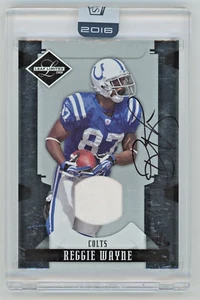 2016 PANINI HONORS - REGGIE WAYNE COLTS GAME USED JERSEY AUTO /6 SIGNED CARD - Picture 1 of 2