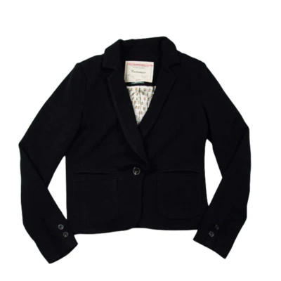Blazer Anthropologie Cartonnier Tessa Ponte Negro Botón Único | S Foto 1 de 4