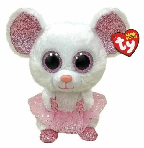 OFFICIAL TY BEANIE BOO BABIES NINA MOUSE WITH TUTU PLUSH SOFT TOY NEW WITH TAGS - Image 1 of 1