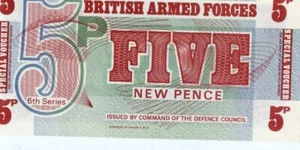 British Armed Forces, Special Forces 5 Pence 6rd Issue 1972 - Picture 1 of 2