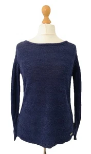 Dubarry Womens Blue Jumper Sweater Cotton Linen Blend Size S - Picture 1 of 8