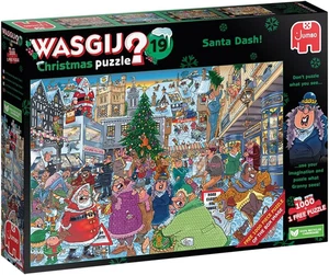 Wasgij Christmas 19, Santa Dash - 2 X 1000 Piece Adults Puzzles - Festive Fun Se - Picture 1 of 12