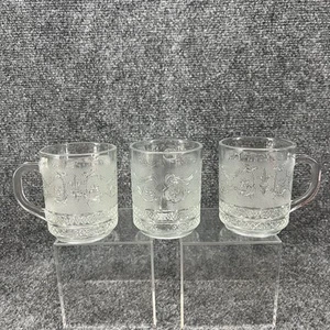 Lot Of 3 Vintage Trellis Coffee Mugs Crystal Clear Industries Made In Malaysia - Picture 1 of 11