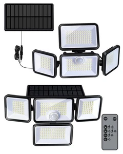 Motion Sensor Solar Flood Lights with Separate Solar Panel,2800 LM 247 LEDs S... - Picture 1 of 9