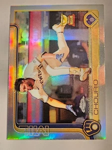 Jackson Chourio - 2025 Topps Chrome Refractor Insert Card - Bild 1 von 2