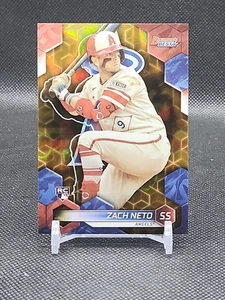 2023 Bowman’s Best Baseball Zach Neto RC #8 Yellow Refractor /75 Angels Rookie - Bild 1 von 2
