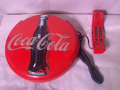 Vintage 1995 Collectible Coca Cola Cord Wall Or Standing Telephone  Works Red - Image 1 of 4