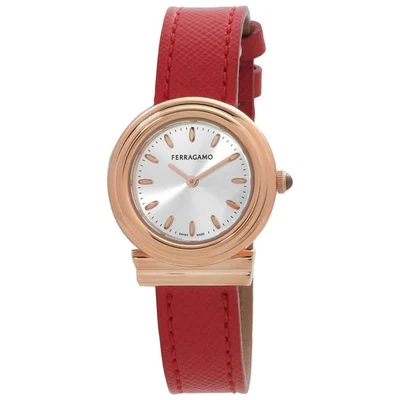 Nuevo reloj para mujer Ferragamo SFMV01123 Gancini esfera plateada 28 mm Foto 1 de 3