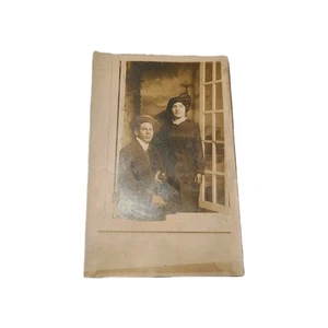 Antique RPPC Real Photo Postcard Couple - Picture 1 of 2