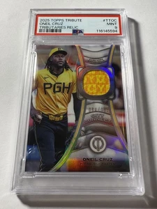 Oneil Cruz #TTOC /199 Tributaries Relic Jersey Patch 2025 Tribute PSA 9 MINT - Picture 1 of 5