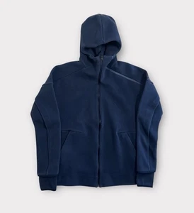 Adidas ZNE Sudadera con Capucha Adulto Pequeña Azul Cremallera Completa - Imagen 1 de 9