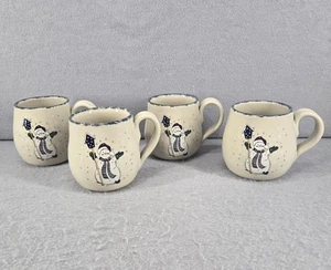 Home & Garden Party Ltd Steinzeug Schneemann Keramik Tassen, 4er Set, 2002, USA - Bild 1 von 4