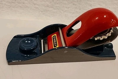 VTG Stanley Block Plane Wood Hand Woodwork 6 1/2"  G1247 Blade USA Red C247 - Image 1 of 4