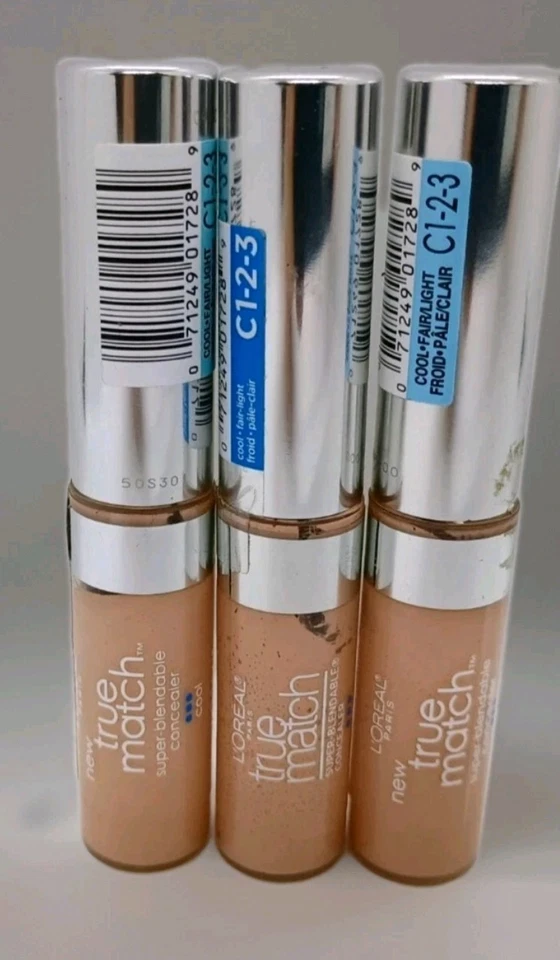 3X L'Oreal Paris True Match Blendable Concealer C-1 2 3 Fair(0.17oz/5.2mL) New - Image 1 of 1