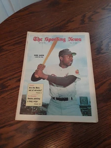 MAY 23,1970-THE SPORTING NEWS-HANK AARON OF THE ATLANTA BRAVES(MINT) - Picture 1 of 1
