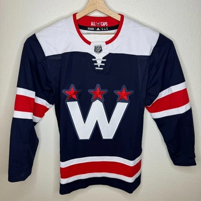 Adidas Washington Capitals Auténtica Camiseta Alterna Para Hombre’s 46 Azul Marino Verde Prima Foto 1 de 4