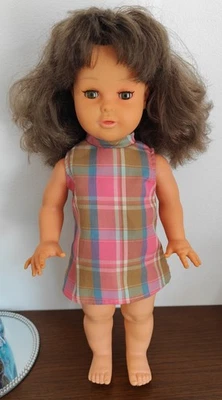 ANCIENNE POUPÉE RAYNAL cheveux longs bruns - 48 cm - Photo 1/4