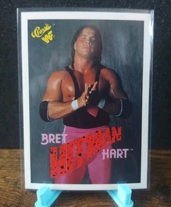 1990 Classic Games WWF WWE Titan Sports Wrestling Card #37 Bret Hitman Hart - Picture 1 of 2