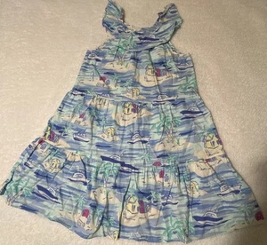Vineyard Vines Ruffled Dress Girls Beach Ocean Size XL 14-16 Target - Picture 1 of 7