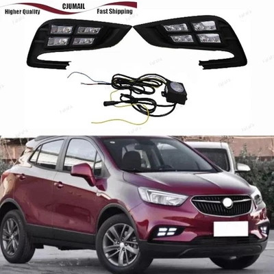 Lámpara de luz de circulación LED DRL amarilla para Buick Encore Opel Mokka 2017-18 Foto 1 de 4