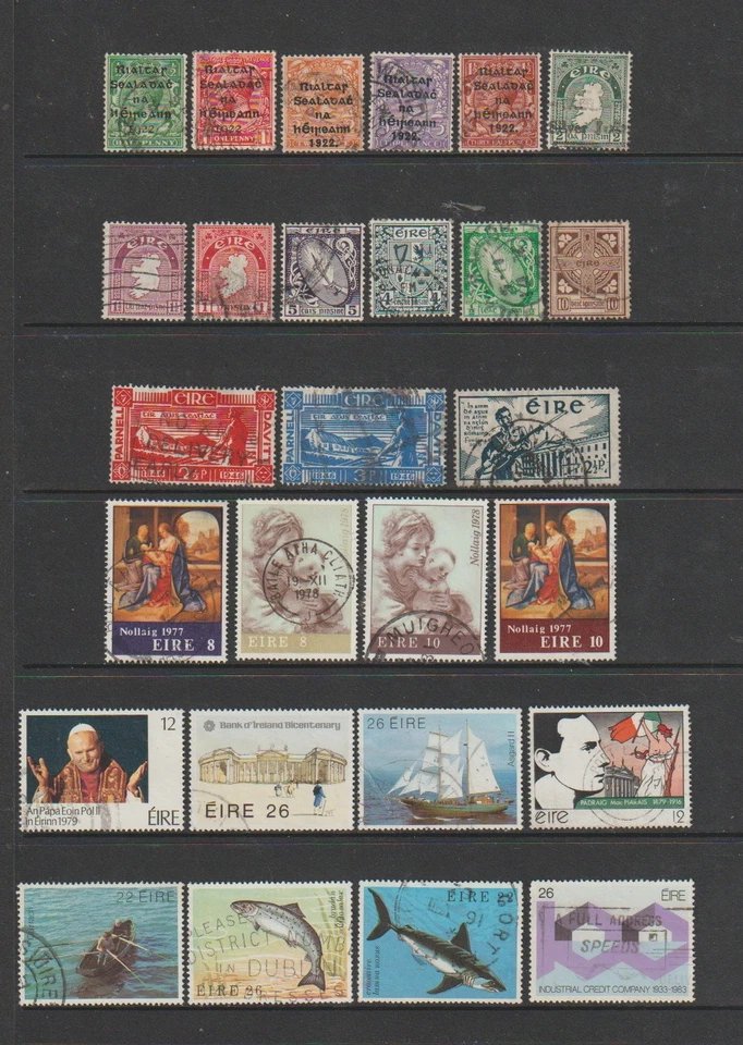 IRELAND    Collection of  Various  Stamps     USED - Image 1 of 1