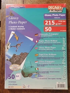 glossy photo paper a4 50 Shhets Decadry - Afbeelding 1 van 2