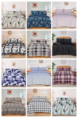 Printed Duvet Set Quilt Cover Single Double King Super king Size Bedding Bed Set - Image 1 of 4