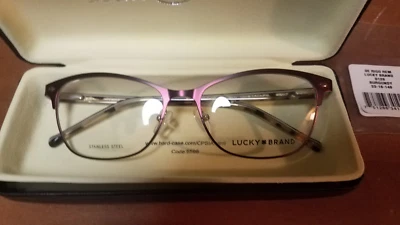 Marco de gafas Lucky Brand D120 borgoña rectangular borde completo 53-16-140 Foto 1 de 4