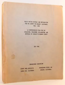 Waste Water Disposal and Reclamation Plan for Orange County, California 1966 - Picture 1 of 6