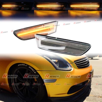 Bumper Side Turn Signal Indicator Lights for Nissan Infiniti Skyline G35 V35 2Dr - image 1 of 4