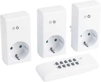 Meister Funksteckdosen-Set 4-teilig Funkschalt Funk-Fernschalter - Bild 1 von 2