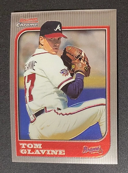 1997 BOWMAN CHROME Tom Glavine Atlanta Braves Concord MA - Image 1 of 1