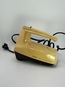 Vintage Sunbeam Hand Mixer Working 3 Speed Yellow Tan 1970s Mixmaster - Picture 1 of 4