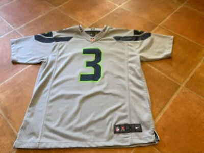 Camiseta NFL Seattle Seahawks Juvenil Talla L Gris Nike On Field #3 Russell Wilson Foto 1 de 4