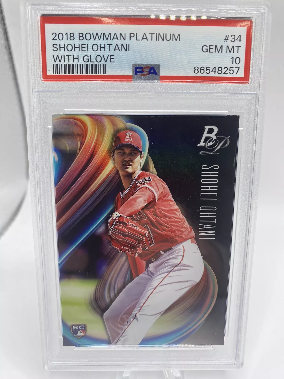 2018 Bowman Platinum #34 Shohei Ohtani With Glove PSA 10 GEM MINT RC