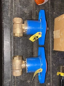 2pcs 1” Milwaukee Brass 600 W0G Plumbing Ball Valve w/Thermal Insulator Handle - Picture 1 of 12
